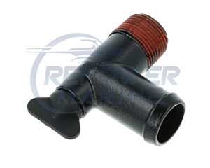 Metal Drain Elbow for Mercruiser Manifolds, Replaces: 22-862210A01