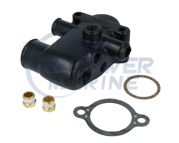 Thermostat Housing for Mercruiser MPI 1 & 3 Point Drain, Replaces 863457A2