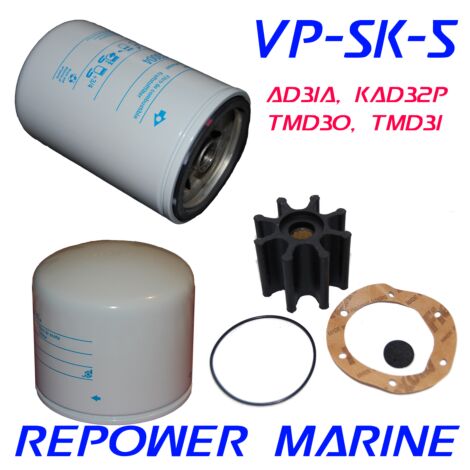 Service Kit for Volvo Penta AD31, AQAD31A, AQD32A, KAD32P, TMD30A, 877201