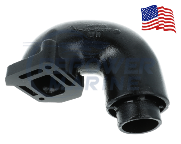 Exhaust Riser for Mercruiser 2.5 L, 3.0 L, 3.0 LX, Repl #: 12076, MADE IN USA