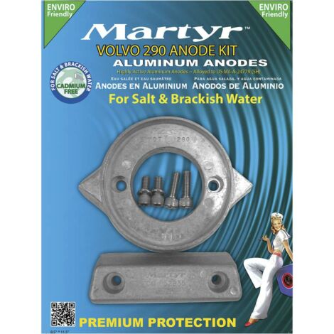 Martyr Aluminium Anode Kit for Volvo Penta 290 SP, SP