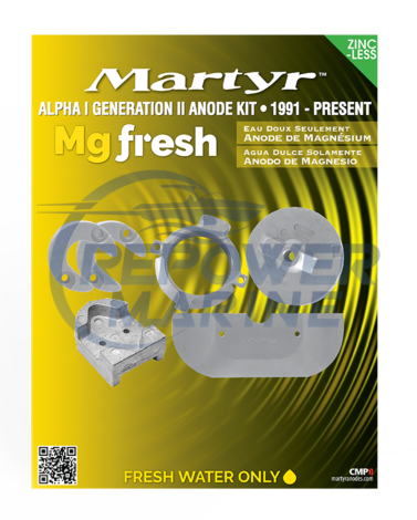 Martyr Magnesium Anode Kit for Mercruiser Alpha Gen II, 888755A1