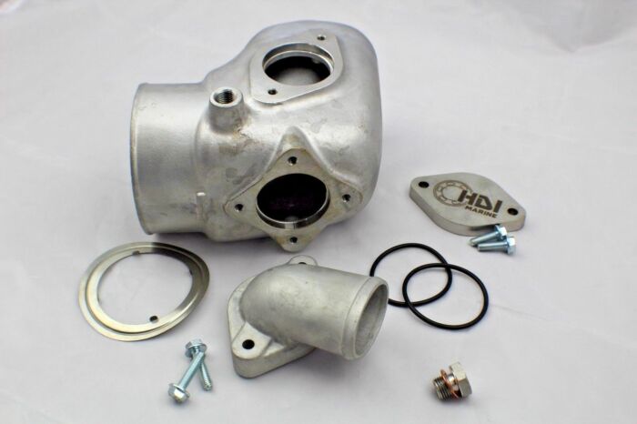Volvo Penta D4 Stainless Exhaust Elbow Kit, Repl: 21684826, 3884701, 22948832