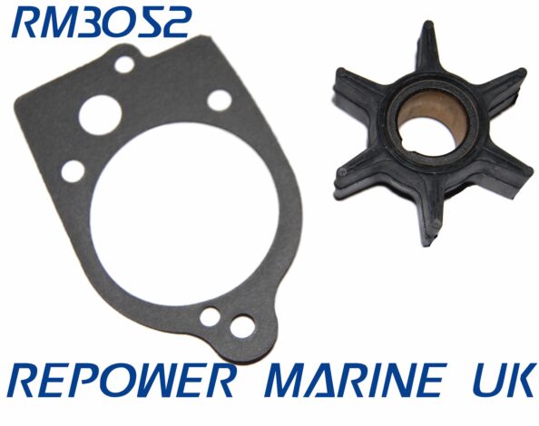 Impeller & Gasket for Mercury Outboard 20 HP, Replaces #:47-89982, 47-65958