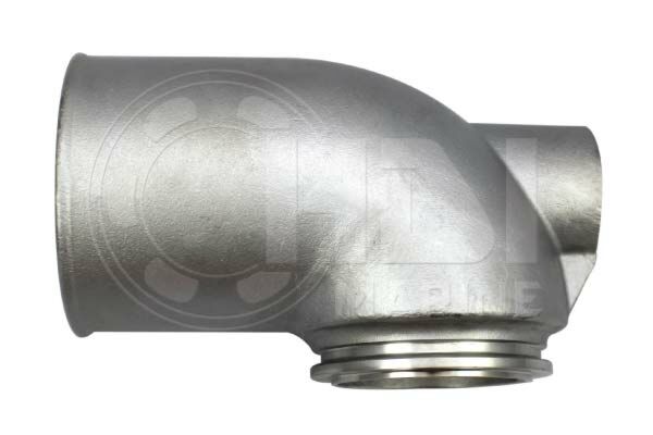 Yanmar 4LHA, 6LP Stainless Exhaust Elbow, Repl: 119773-13500, 119773-13510