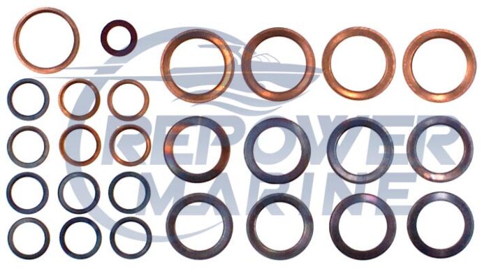 Fuel Pipe Washer Kit for Volvo Penta AD31L-A, AD31P-A, KAD32P, TMD31L-A, TAMD31-P