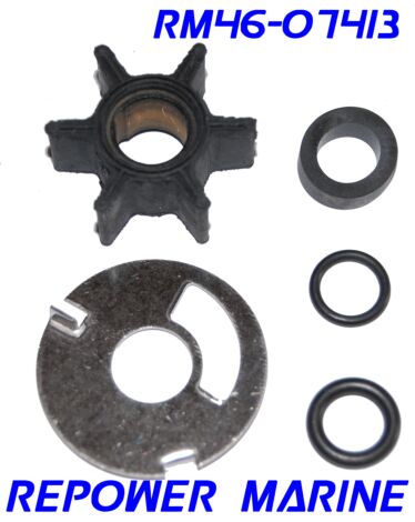 Water Pump Kit for Mercury Outboard 3.5, 3.6, 4 HP, Replaces: 47-89980, 47-68988