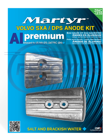 Martyr Aluminium Anode Kit for Volvo Penta SX-A, DPS-A Sterndrive