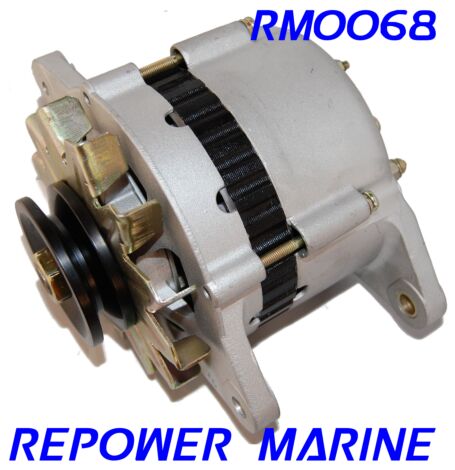 55 Amp Alternator for Yanmar Marine, Replaces: 129772-77200