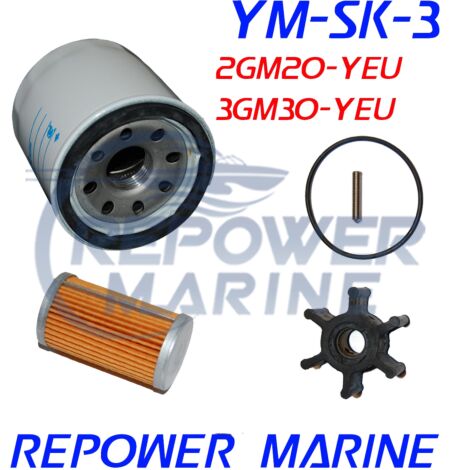 Service Kit 3 for Yanmar Marine 2GM20-YEU, 3GM30-YEU, 2YM15, 3YM20, 3YM30