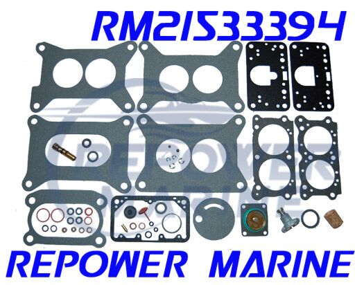 Carb Rebuild Kit for Holley 2BBL, Volvo Penta, OMC 3.0L Replaces 21533394