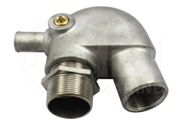 Yanmar Stainless Steel Exhaust Elbow for 3JH3E, 3JH3, 3JH3CE, 3JH3E-YEU, Repl: 29198-13500