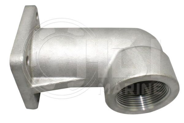 Yanmar 3JH2, 3JH3E, 3JH3 Stainless Exhaust Bend, Repl: 129170-13000