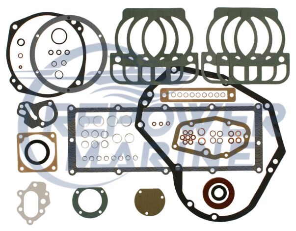 Lower Gasket Set for Volvo Penta MD3B, Repl: 876388, 875505