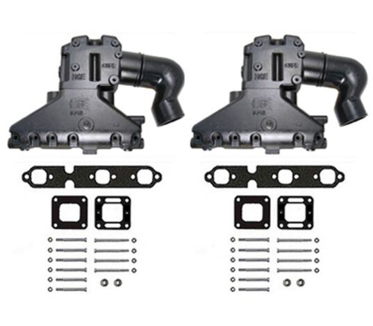 Mercruiser V6 Single Piece Manifold Replacement Set, 807293, 807294