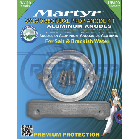 Martyr Aluminium Anode Kit for Volvo Penta 280 DP Sterndrive