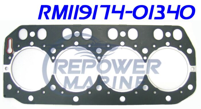 Cylinder Head Gasket for Yanmar 4LH, 4LHA, Repl: 119174-01340