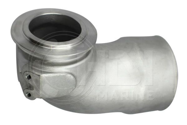Yanmar 6LYA, 6LY2, 6LY3 Stainless Exhaust Elbow, Repl: 119574-13500, 119574-13530