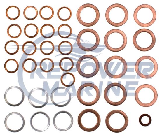 Fuel Pipe Washer Kit for Volvo Penta 41, 42, 43 Models, Replaces: 876227