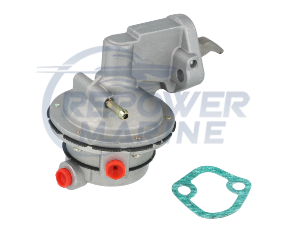 Mechanical Fuel Pump for Mercruiser 7.4L, 8.2L, Mounts to Raw Water Pump, Repl: 861677T